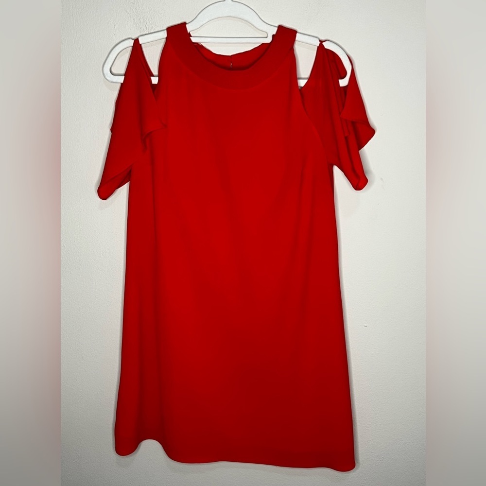 Zara Basic Collection Womens Size Red Cold-Should… - image 2